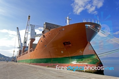 Cargo Ship Stock Photo