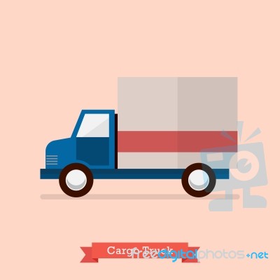 Cargo Truck  Illustration Stock Image