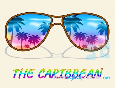 Caribbean Holiday Represents Tropical Vacation Or Getaway Stock Image