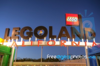 Carlsbad, Ca, Feb 5: Legoland In Sunset, February 5, 2014, Is A Stock Photo