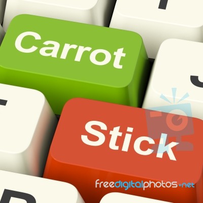 Carrot Or Stick Keys Stock Image