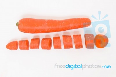 Carrots Isolated On A White Background Stock Photo