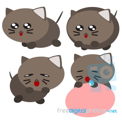 Cartoon Cat Illustration Stock Image