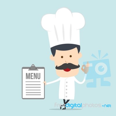 Cartoon Chef Illustration Stock Image