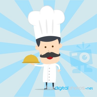 Cartoon Chef Illustration Stock Image