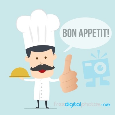 Cartoon Chef Illustration Stock Image
