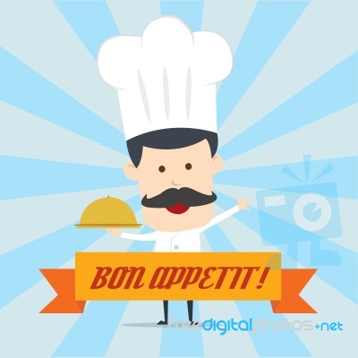 Cartoon Chef Illustration Stock Image