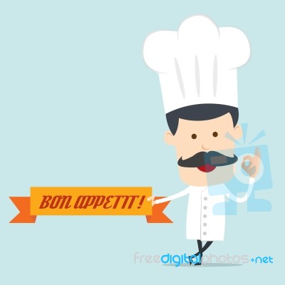 Cartoon Chef Illustration Stock Image