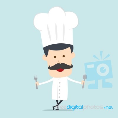 Cartoon Chef Illustration Stock Image