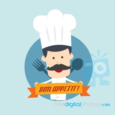 Cartoon Chef Illustration Stock Image