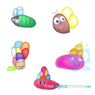 Cartoon Monster Insects Stock Image Cartoon Monster Insects Stock Image