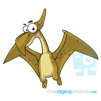 Cartoon Of Pterosaur Dinosaur Stock Image