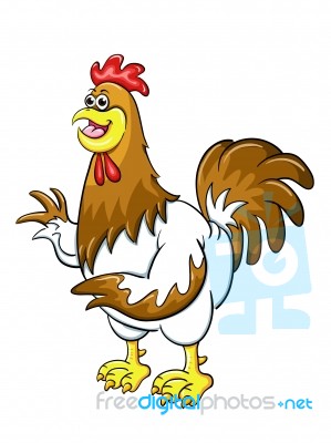 Cartoon Rooster  Stock Image