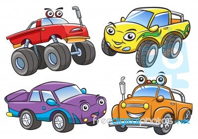 Cartoon The Off Road Car Stock Image