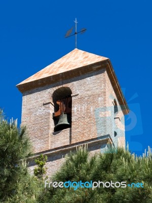 Casares, Andalucia/spain - May 5 : Church Tower In Casares Spain… Stock Photo