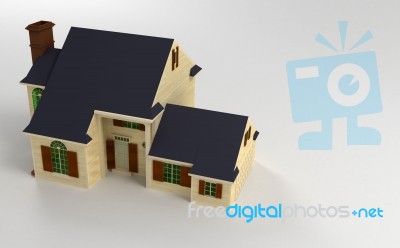 Casetta In 3D Stock Photo