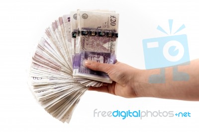 Cash In Hand Stock Photo