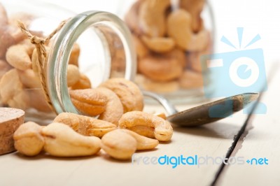 Cashew Nuts On A Glass Jar Stock Photo Cashew Nuts On A Glass Jar Stock Photo