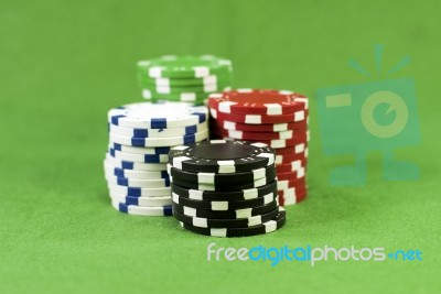 Casino Chips Stock Photo