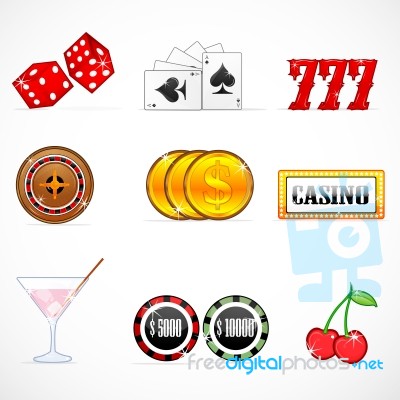 Casino Icons Stock Image