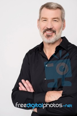 Casual Man Looking At Camera Stock Photo