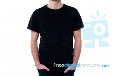 Casual Man With Hand In Pockets Stock Photo