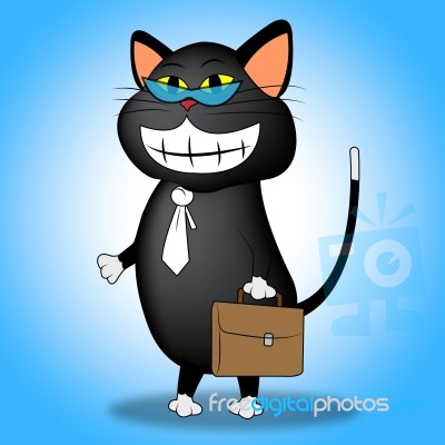 Cat Smiling Indicates Pets Joy And Felines Stock Image