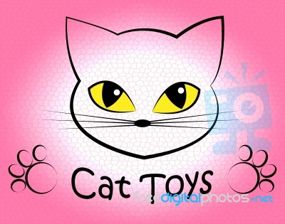 Cat Toys Means Pedigree Cats And Felines Stock Image