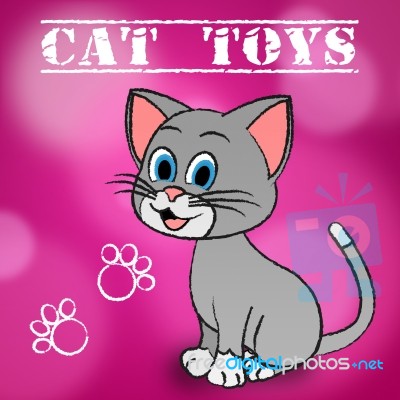 Cat Toys Represents Play Things And Cats Stock Image