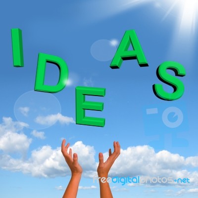 Catching Ideas Word Stock Image