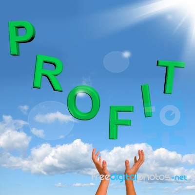 Catching Profit Word Stock Image