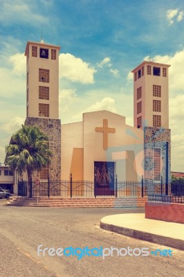 Catholic Church In Ocu Panama Stock Photo