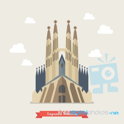 Catholic Church Sagrada Familia Stock Image
