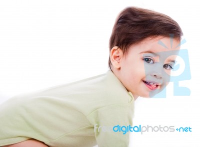 Caucasian Baby Smile Stock Photo