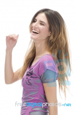 Caucasian Model Smiling Stock Photo