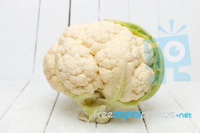 Cauliflower Vegetable Isolated On White Stock Photo