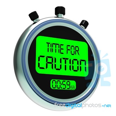 Caution Message Means Danger Beware Or Warning Stock Image