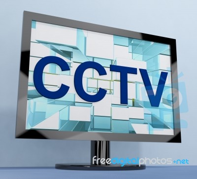 CCTV Monitor Stock Image