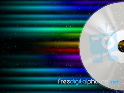 Cd Background Means Rainbow Beams And Music 
 Stock Image