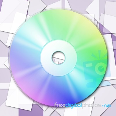 Cd Tech Shows Empty Space And Cd-rw Stock Image