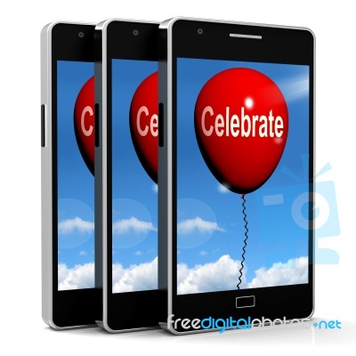 Celebrate Balloon Means Events Parties And Celebrations Stock Image