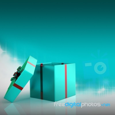 Celebrate Copyspace Means Gift Box And Blank Stock Image