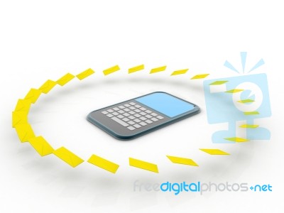 Cellphone E-Mail Stock Image