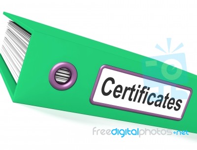 Certificates File Stock Image