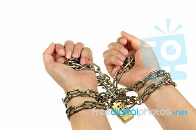 Chain And Hand Stock Photo