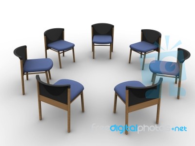 Chairs Circles Stock Image