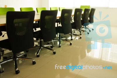 Chairs In Conference Room Stock Photo