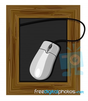 Chalkboard Mouse Stock Image