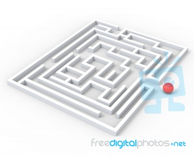 Challenging Maze Shows Complexity And Challenges Stock Image