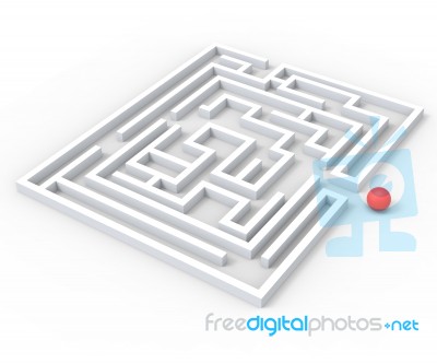 Challenging Maze Shows Complexity And Challenges Stock Image